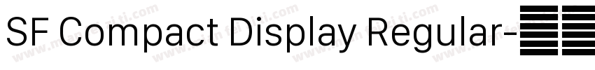 SF Compact Display Regular字体转换